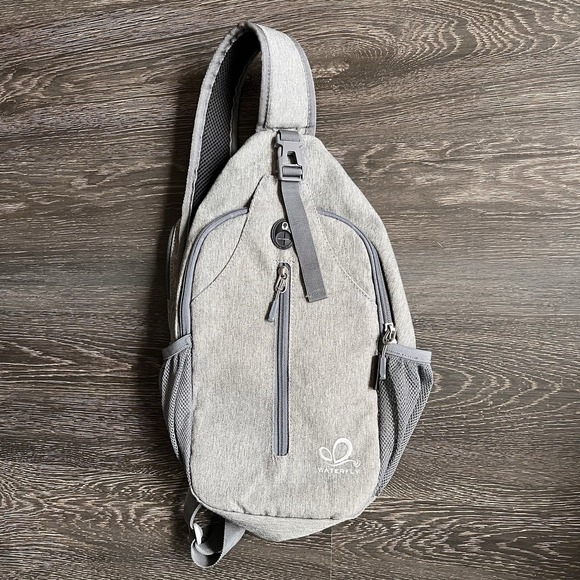 Waterfly Other - WATERFLY Crossbody Sling Backpack Travel Hiking Chest Bag Daypack Gorpcore Gray